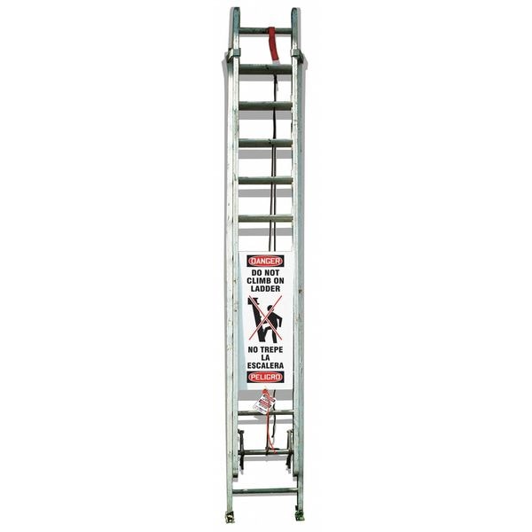 Accuform Ladder Climb Preventer, Danger, Aluminum, 13 1/4 in Width, 42 in Height - KLB426