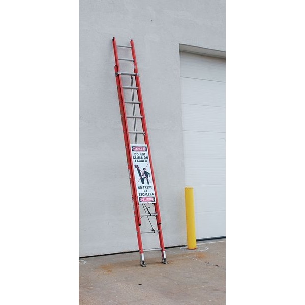 Accuform Ladder Climb Preventer, Danger, Aluminum, 13 1/4 in Width, 42 in Height - KLB426