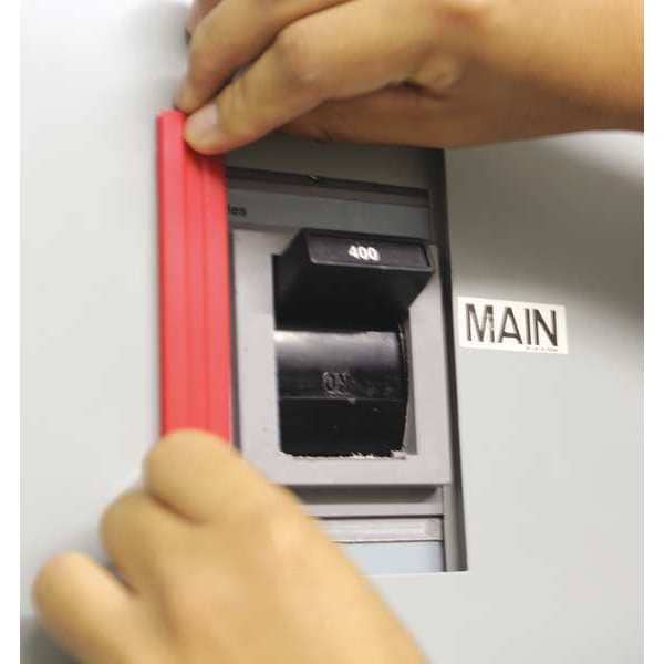 Condor Circuit Breaker Lockout, Rail, 1/4 inH, Red - 48KV15