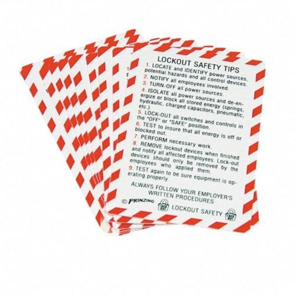 Brady Lock out tag out Wallet Cards, PK10 - LOSC13 BI