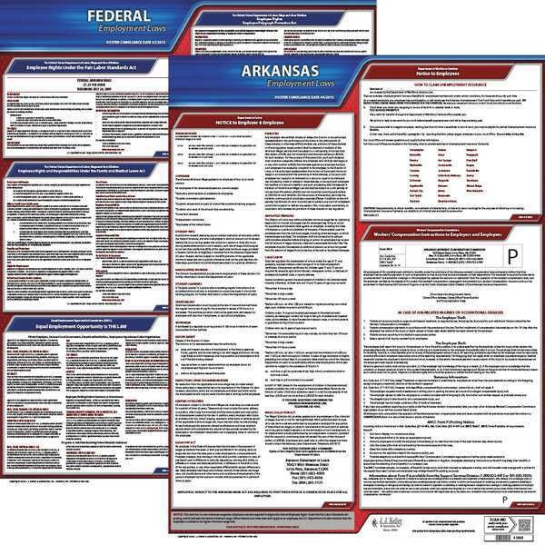 Jj Keller LaborLaw Poster, Fed/STA, AR, ENG, 20inH, 3yr - 100-AR-3