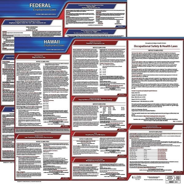Jj Keller LaborLaw Poster, Fed/STA, HI, ENG, 20inH, 1yr - 100-HI-1