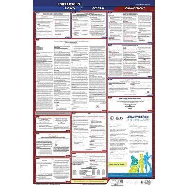 Jj Keller LaborLaw Poster, Fed/STA, CT, ENG, 26inH, 1yr - 300-CT-1