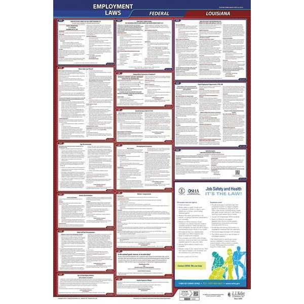 Jj Keller LaborLaw Poster, Fed/STA, LA, ENG, 40Wx26inH - 300-LA