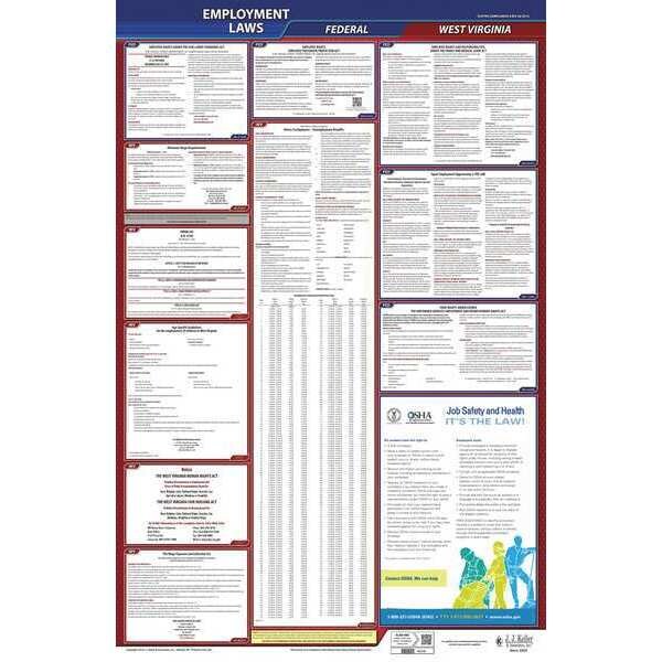 Jj Keller LaborLaw Poster, Fed/STA, WV, ENG, 26inH, 1yr - 300-WV-1