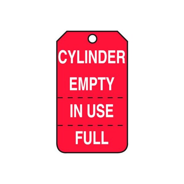Accuform Accuform Cylinder Empty In Use Full Tag, PF-Cardstock, 25/Pack - MGT206PTP