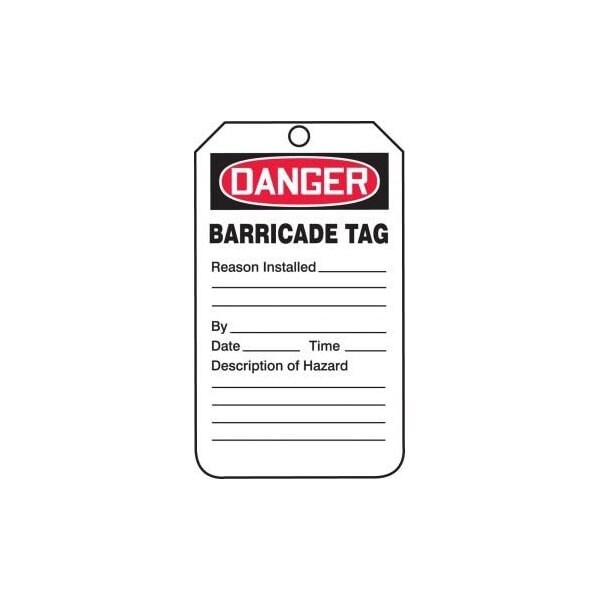 Accuform Caution, PF-Cardstock, 3-1/4 in Width, 1/4 in Height, , 5 PK - TAB104PTM