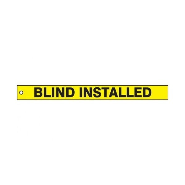Accuform Safety Tags, BLIND INSTALLED, 2in x 21in, RP-Plastic, 25PK - MDT505PTP