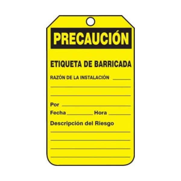 Accuform Danger, HS-Laminate, 3-1/4 in Width, 0.3 in Height, , 5 PK - SHTAB105PTM