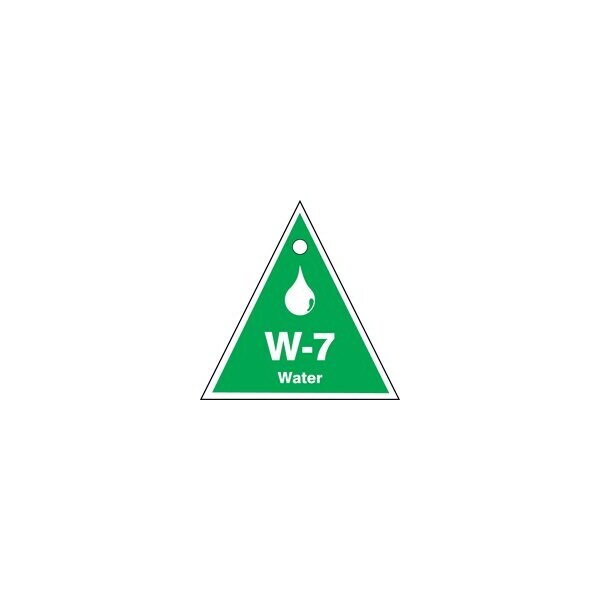 Accuform Energy Source ID Tag, W-7 WATER, 2.5in x 2.5in, Plastic, 5PK - TDK907VPM