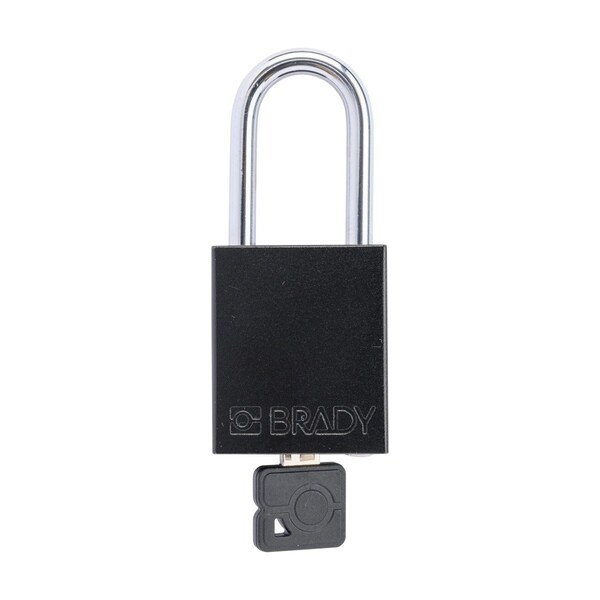 Brady Velocity Lockout Padlocks Aluminum 1.5in Shackle Clearance KA Black 6PK - SDAL-BLK-38ST-KA6