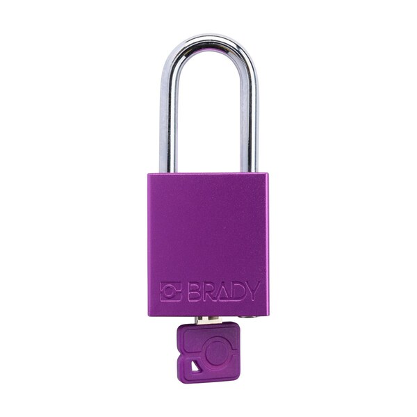 Brady Velocity Lockout Padlocks Aluminum 1.5in Shackle Clearance KA Purple 6PK - SDAL-PRP-38ST-KA6