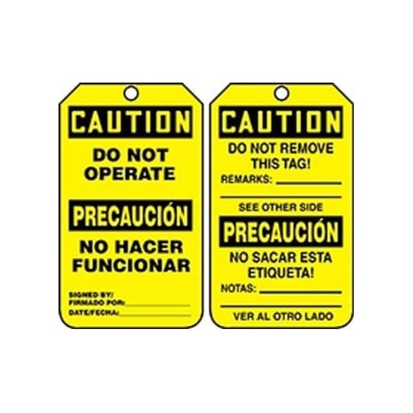 Accuform RP-Plastic, 3-1/4 in Width, 0.075 in Height, , 25 PK - TSP626PTP