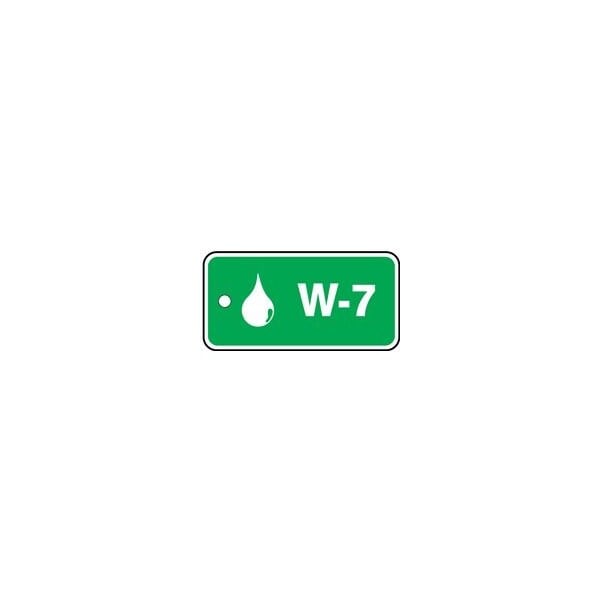 Accuform Energy Source ID Tag, W-7, 1.5inx3in, Adhesive Dura-Poly, 5PK - TDF907XVM