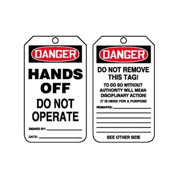 Accuform Danger, RP-Plastic, 3-1/4 in Width, 3/8 in Height, , 5 PK - MDT162LTM