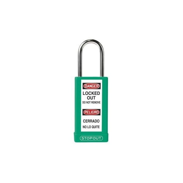 Accuform STOPOUT PLASTIC BODY ALUMINUM KDL818GN - KDL818GN