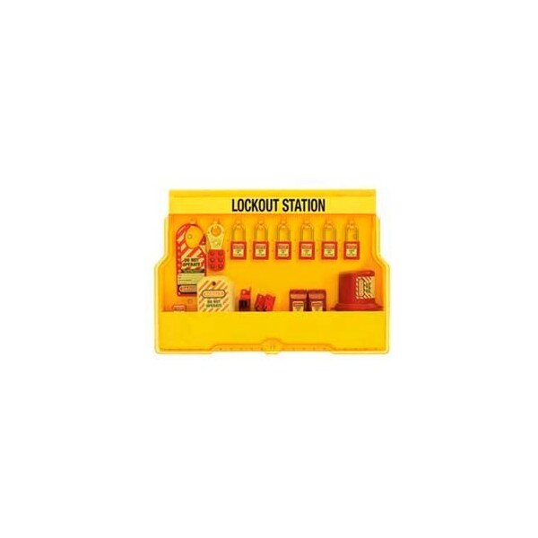 Master Lock Master Lock Lockout Station, Electrical Focus, Zenex Thermoplastic Padlocks, S1850E410 - S1850E410