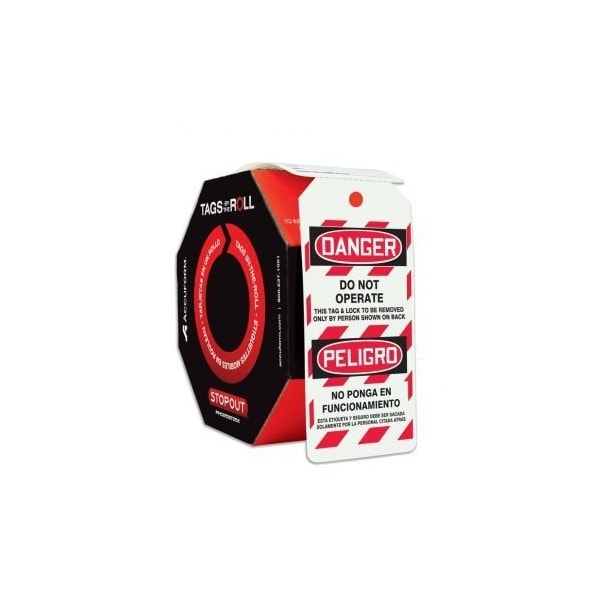 Accuform Danger, PF-Cardstock, 6-5/8 in Width, 3-5/8 in Height - TAR482