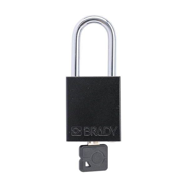 Brady Velocity Lockout Padlocks Aluminum 1.5in Shackle Clearance KD Black - SDAL-BLK-38ST-KD