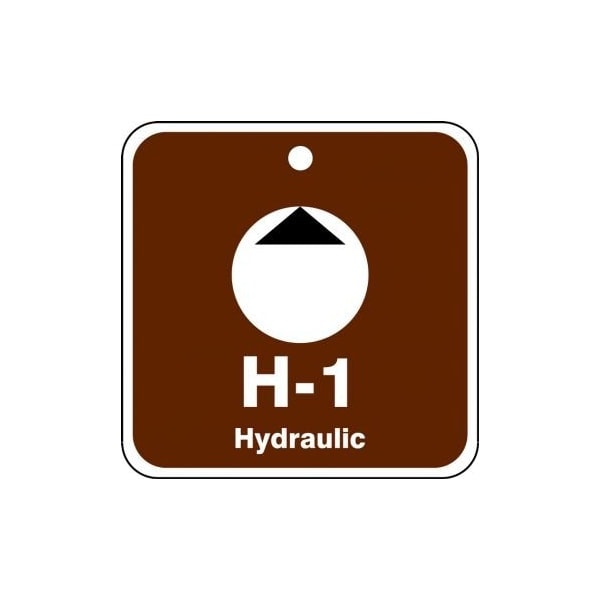 Accuform Energy Source ID Tag, H-1 HYDRAULIC, 2.5in x 2.5in, Plastic, 5PK - TDK501VPM