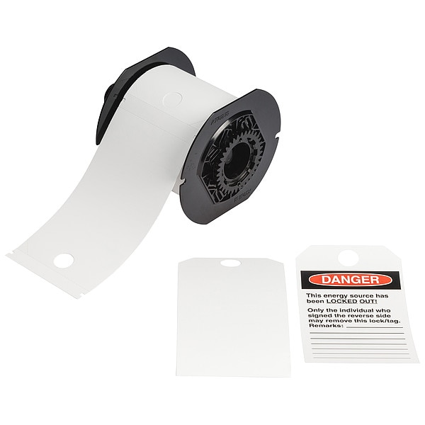 Brady Lockout Tags, 5-3/4" Label H, White - B30-255-851-WHT-F