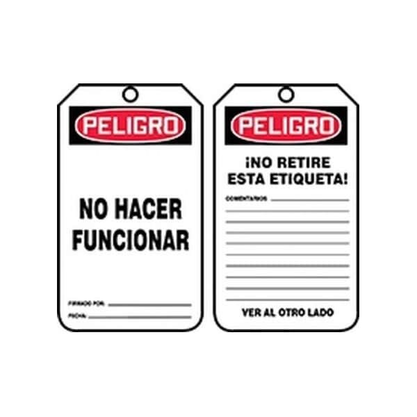 Accuform PF-Cardstock, 3-1/4 in Width, 1/4 in Height, , 25 PK - SHMDT189LPP