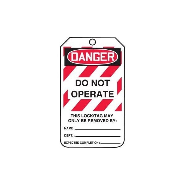 Accuform Safety Tags, DANGER DO NOT OPERATE, 5.75in x 3.25in, HS-Laminate, 5PK - MLT406LTM