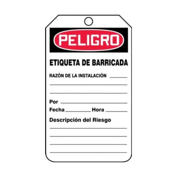 Accuform Danger, Self-Laminating RP-Plastic, 3-1/4 in Width, 0.11 in Height, , 25 PK - SHTAB104LTP