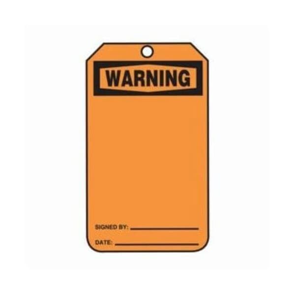 Accuform Safety Tags, WARNING BLANK, 5.75in x 3.25in, RP-Plastic, 25PK - MDT300PTP