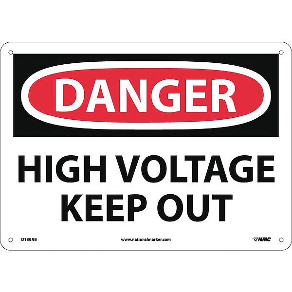 Nmc Danger High Voltage Keep Out Sign - D139AB