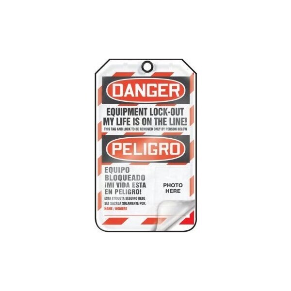 Accuform Danger, PF-Cardstock, 3-1/4 in Width, 1/4 in Height, , 5 PK - TSP107PTM