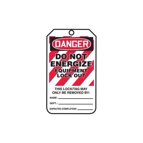 Accuform Danger, RP-Plastic, 3-1/4 in Width, 0.075 in Height, , 25 PK - MLT416LTP