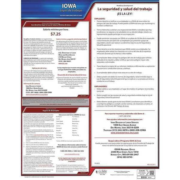 Jj Keller Labor Law Poster, State Labor Law, IA - 200-IA
