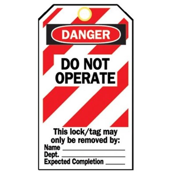 Brady Tag, DANGER, Paper, 3 in Width, 5-3/4 in Height, Write On Surface: Yes - 262-65452