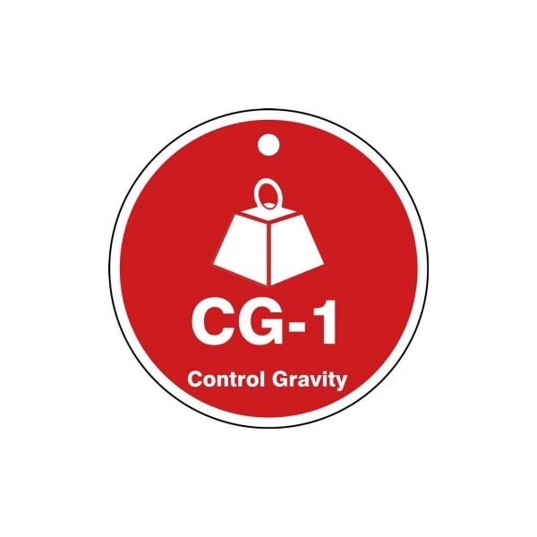 Accuform Energy Source ID Tag, Cg-1 Control Gravity, 2.5" X 2.5", Plastic - TDK101VPE