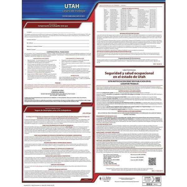 Jj Keller Labor Law Poster, State Labor Law, UT - 200-UT