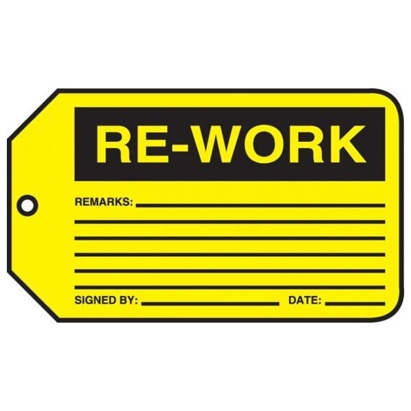Accuform RP-Plastic, 3-1/4 in Width, 3/8 in Height, , 5 PK - MMT306PTM