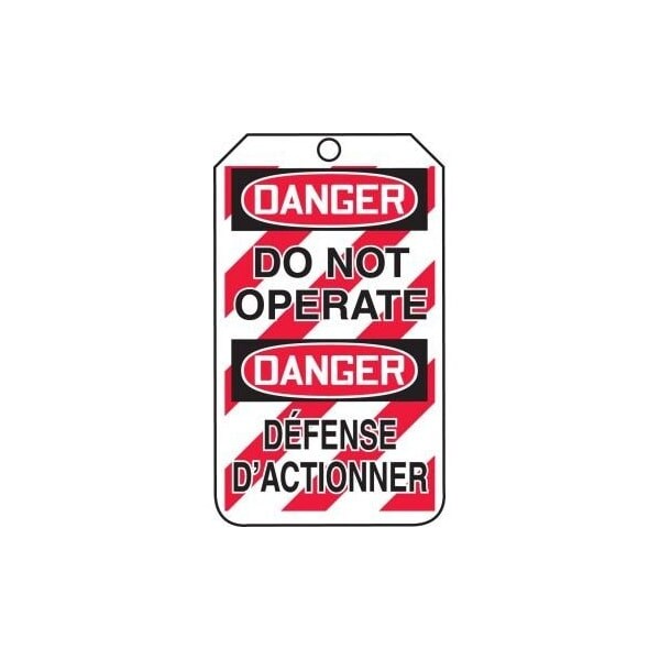Accuform Caution, RP-Plastic, 3-1/4 in Width, 0.23 in Height, , 25 PK - TMF212PTP