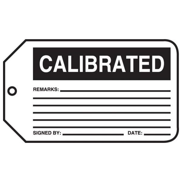 Accuform Safety Tags, CALIBRATED, 5.75in x 3.25in, RP-Plastic, 25PK - MMT310PTP
