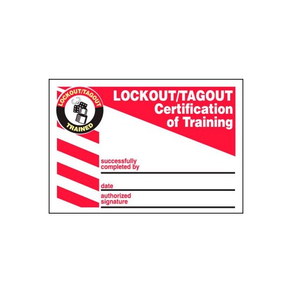 Accuform Accuform LKC207Lpm Lockout/Tagout Wallet Card, 5/Pk, Plastic, 3-3/8"W X 2-1/8"H - LKC207LPM