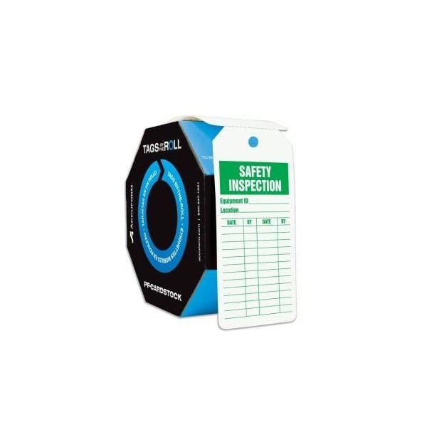 Accuform Spanish Tags By-The-Roll, Safety Inspection, PF-Cardstock, 250/Rl - SHTAR734