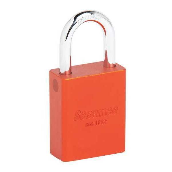 Sesamee Alum Safety Lockout Padlock, KA, Orange - 90117