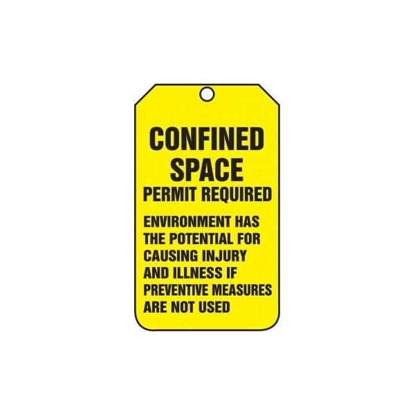 Accuform Danger, PF-Cardstock, 3-1/4 in Width, 1/4 in Height, , 5 PK - TSS822PTM