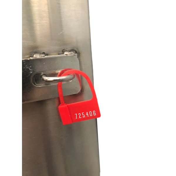 Omnimed Tamper Evident Safety Lockout Seals (Numbered), Red, PK100 - 484107_R