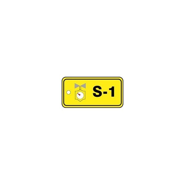 Accuform Energy Source ID Tag, S-1 Steam, 1.5in x 3in, Plastic, 5PK - TDJ301VPM