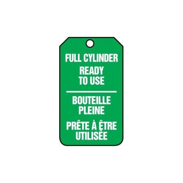Accuform French Bilingual Safety Tags, FULL CYLINDER READY TO USE, 5.75in x 3.25in, PF-Cardstock, 25PK - FBMGT203CTP