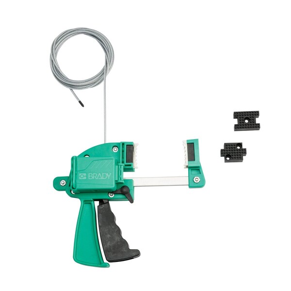 Brady Clamping Cable Lockout Green PVC Coated Steel Cable 8FT - 170482