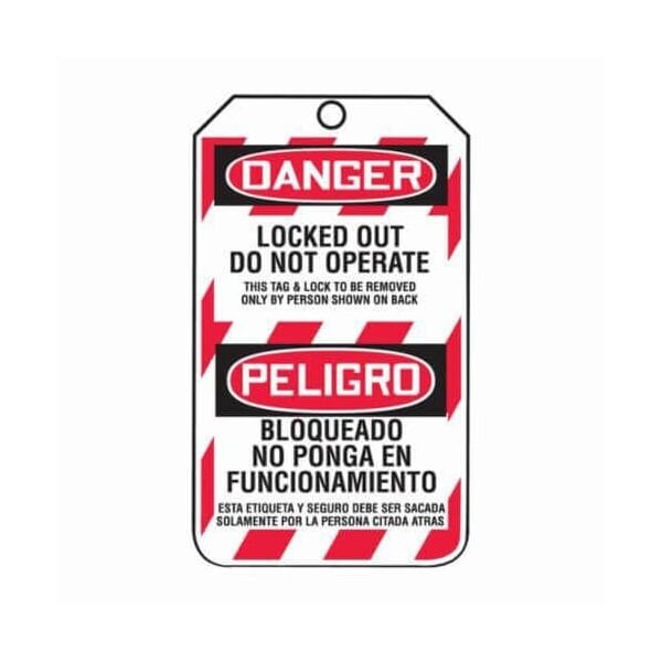Accuform Danger, PF-Cardstock, 3-7/8 in Width, 1/4 in Height, , 25 PK - TSP103PTP