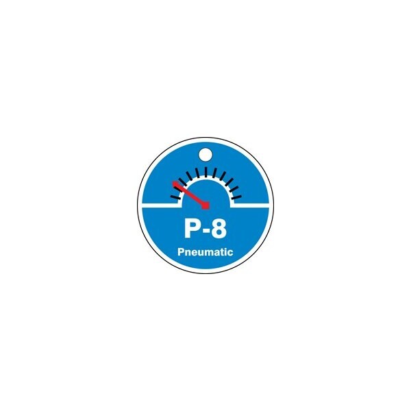 Accuform Energy Source ID Tag, P-8 PNEUMATIC, 2.5in x 2.5in, Plastic, 5PK - TDK708VPM