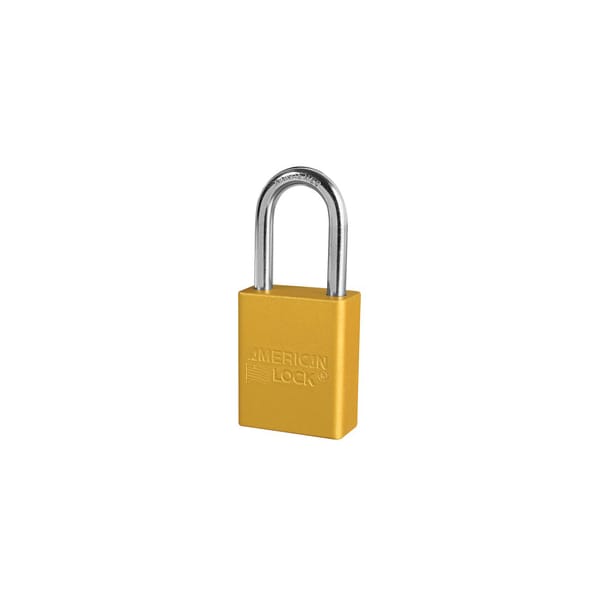 Master Lock Masterlock A1106Ylw Yellow Anodized Aluminum Safety Padlock,  - A1106YLW